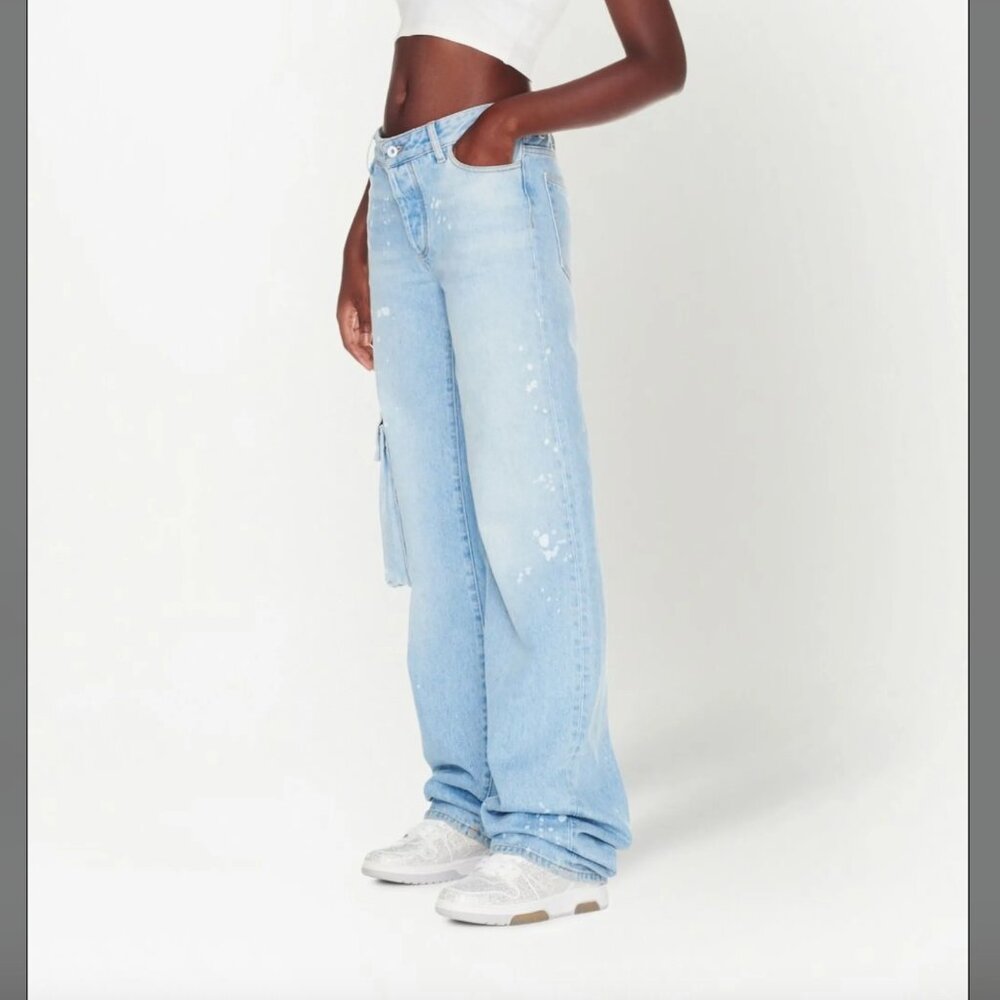 Off-White Painted Toybox Extralong Cargo Jeans - Picture 4 of 13